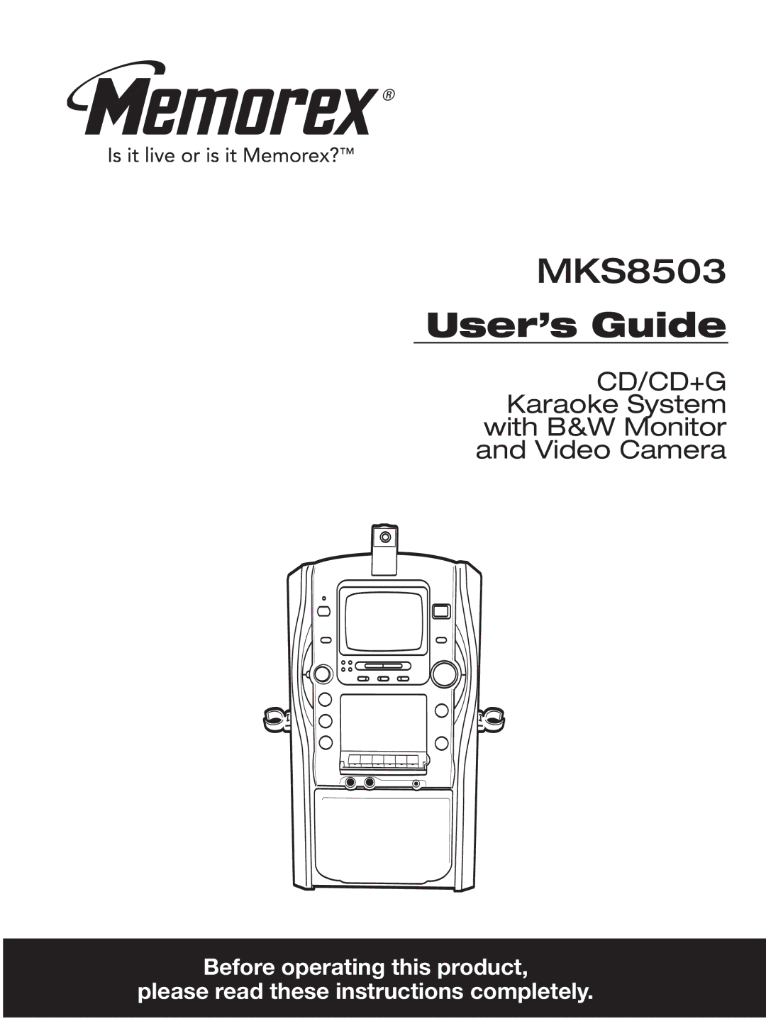 Memorex MKS8503 manual User’s Guide 