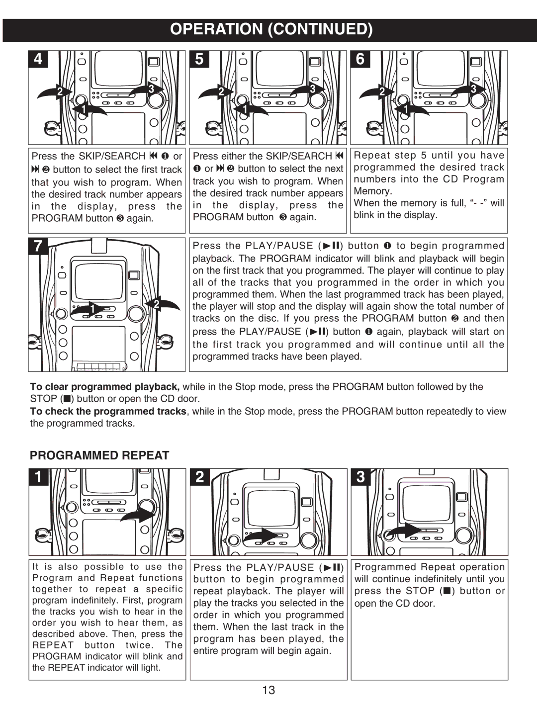 Memorex MKS8503 manual Programmed Repeat 