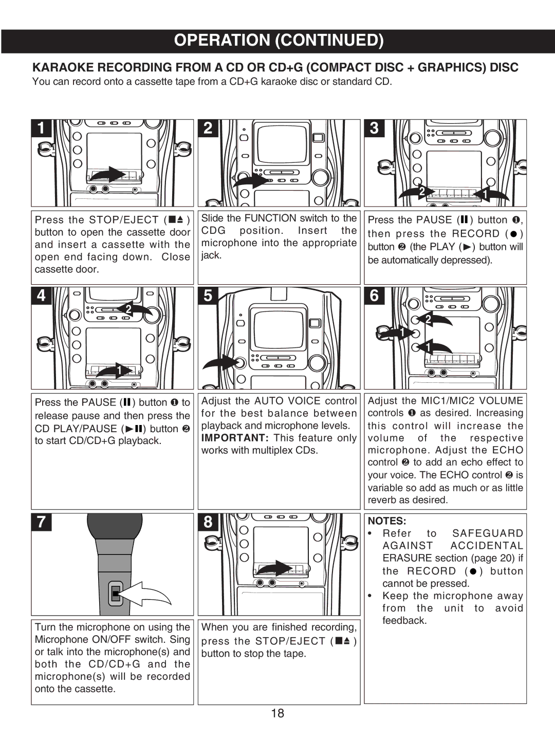 Memorex MKS8503 manual Safeguard 