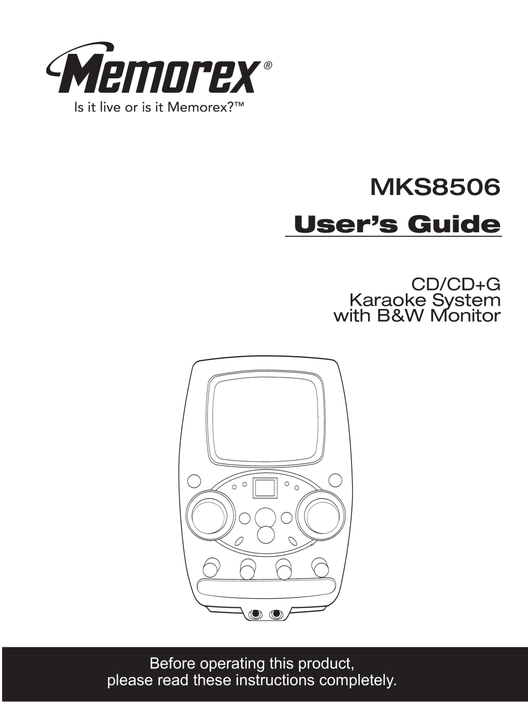 Memorex MKS8506 manual User’s Guide 