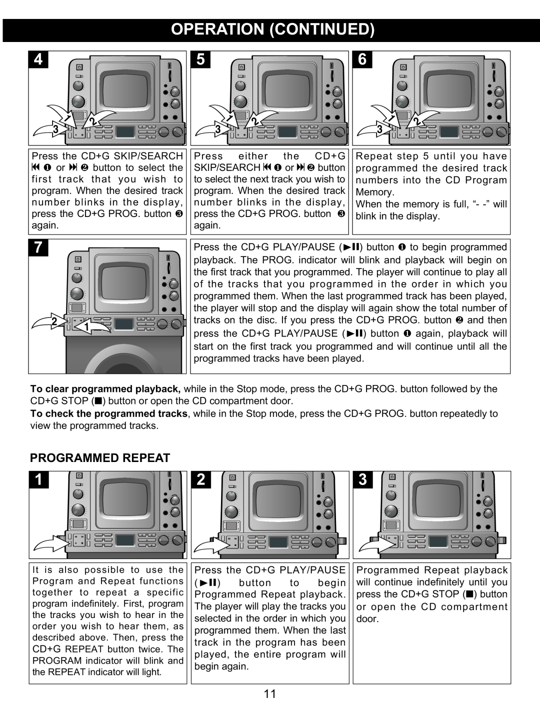 Memorex MKS8590 manual Programmed Repeat 