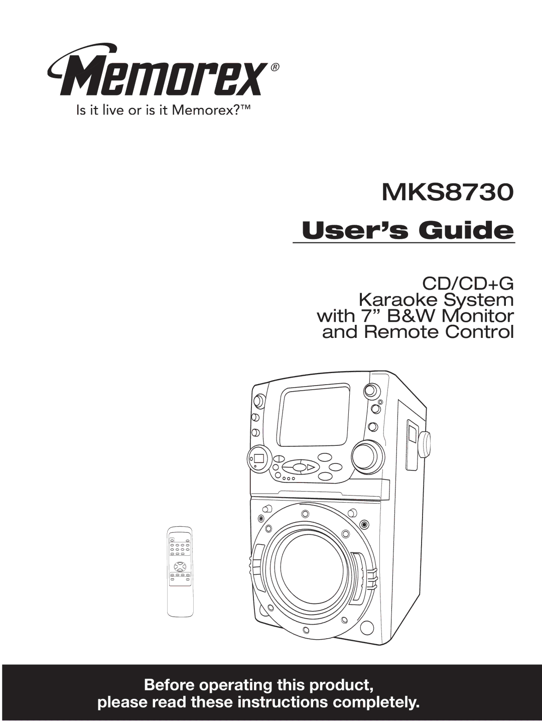 Memorex MKS8730 manual User’s Guide 