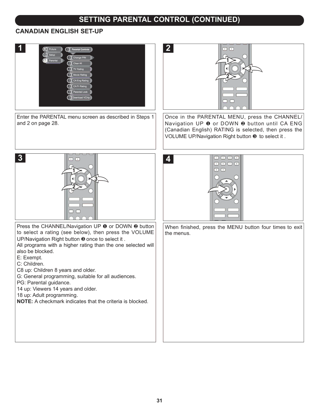 Memorex MLT1912 manual Canadian English SET-UP 