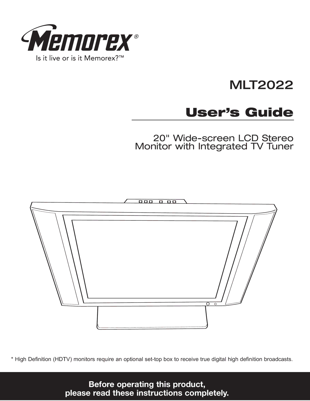 Memorex MLT2022 manual User’s Guide 