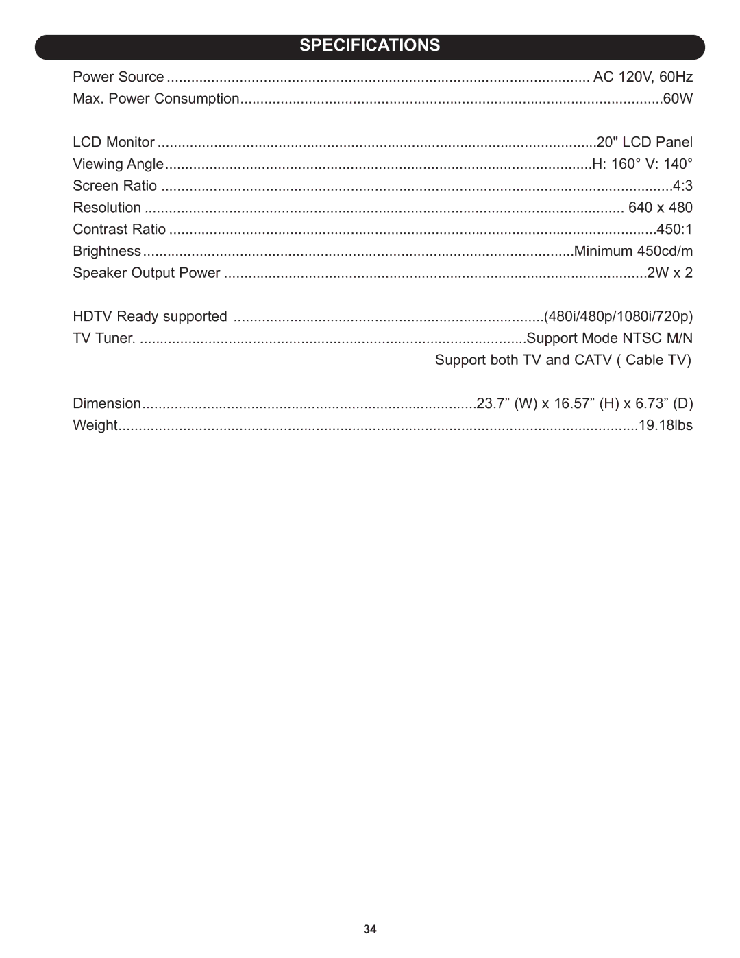 Memorex MLT2022 manual Specifications 