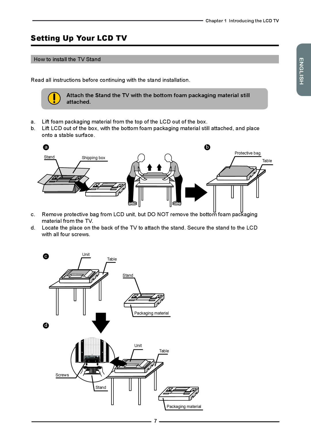 Memorex MLTD2622 manual Setting Up Your LCD TV 