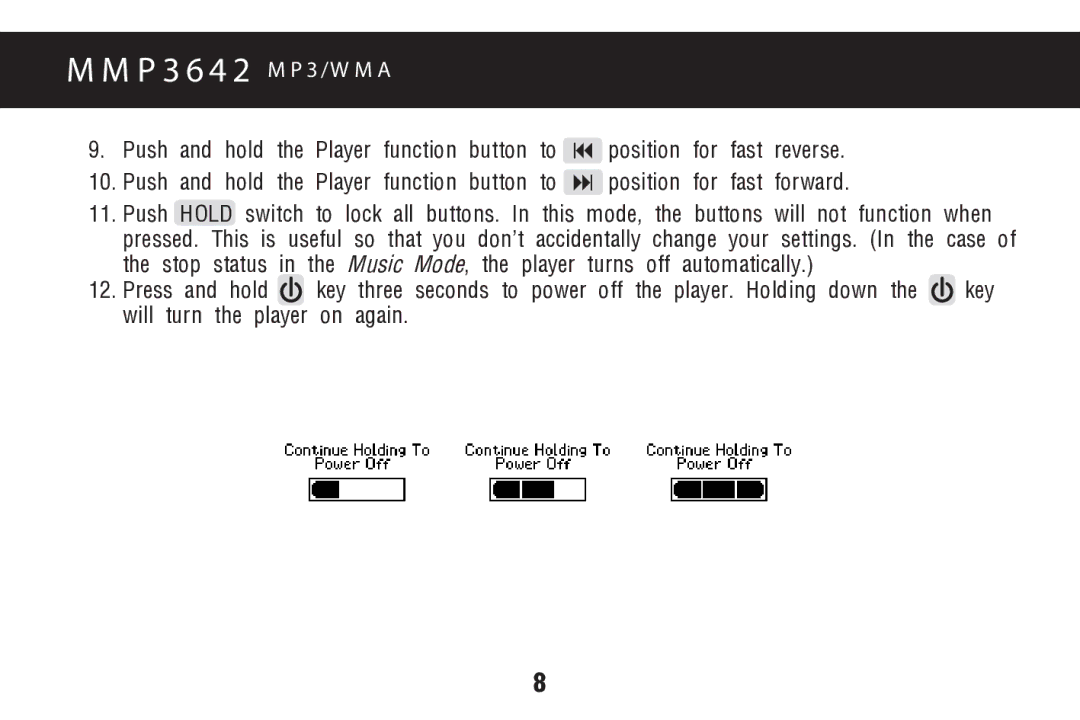 Memorex MMP3642 manual P 3 6 4 2 M P 3 /W M a 