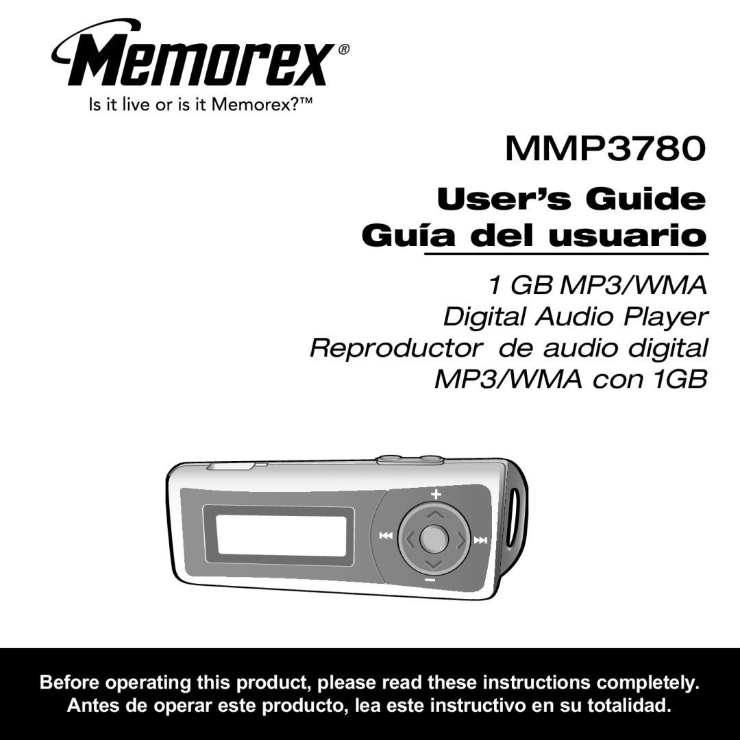 Memorex MMP3780 manual 