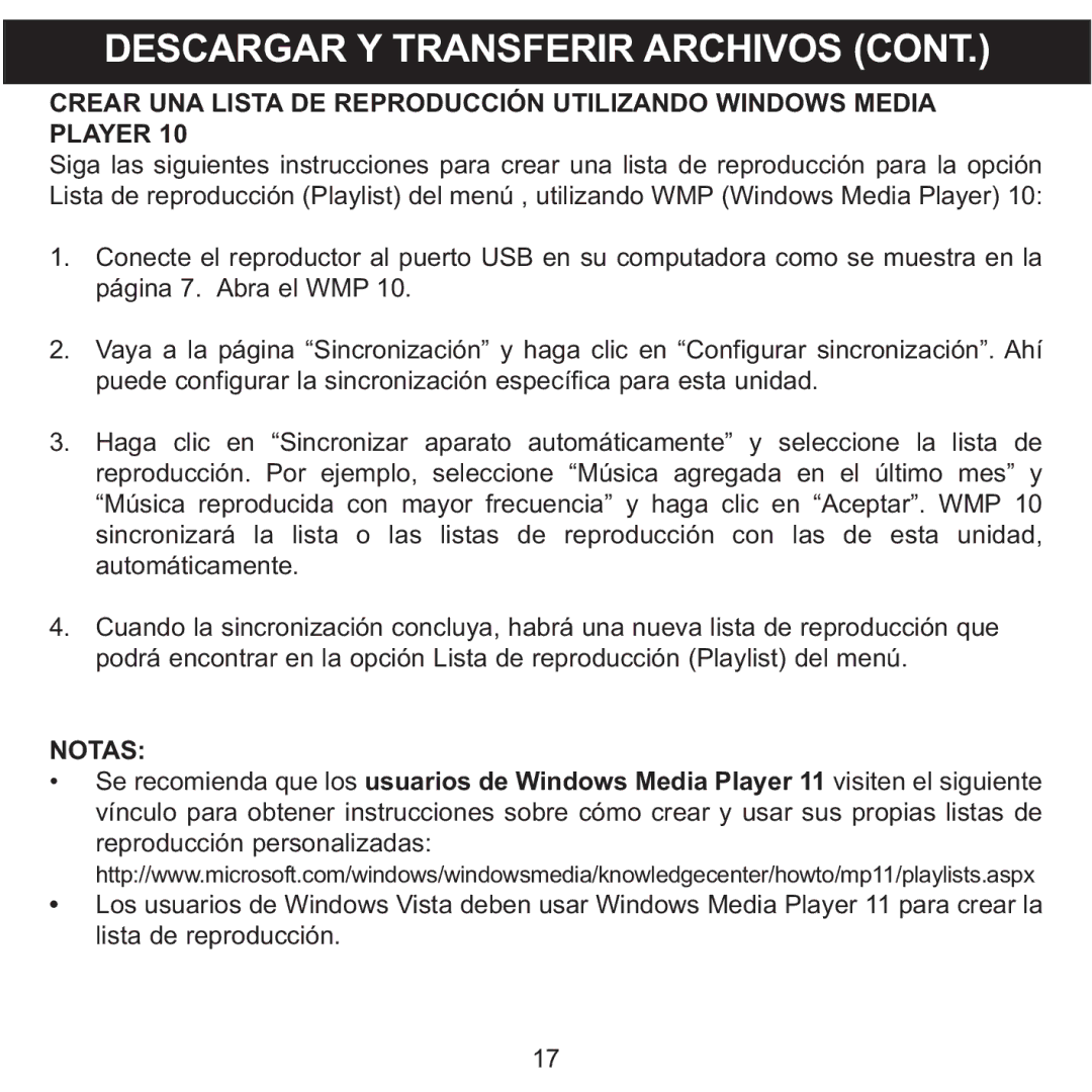 Memorex MMP8002, MMP8001 manual Notas 