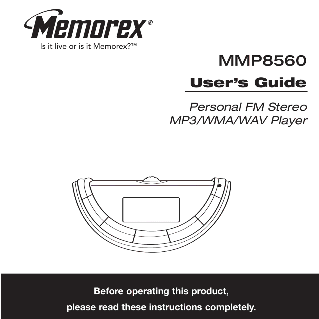 Memorex MMP8560 manual 