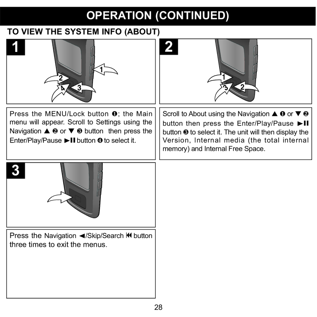 Memorex MMP8565 manual TO1VIEW the System Info about 