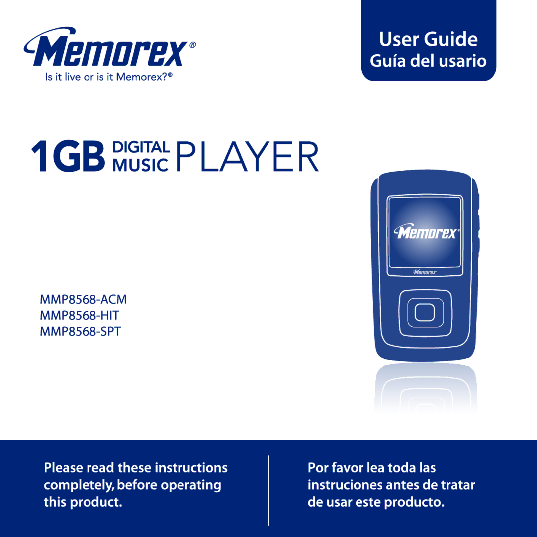 Memorex MMP8568-HIT, MMP8568-ACM, MMP8568-SPT manual 