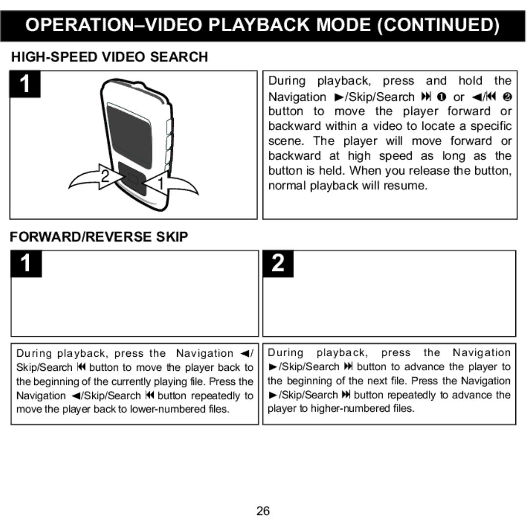 Memorex MMP8568-ACM, MMP8568-HIT, MMP8568-SPT manual HIGH-SPEED Video Search, FORWARD/REVERSE Skip 