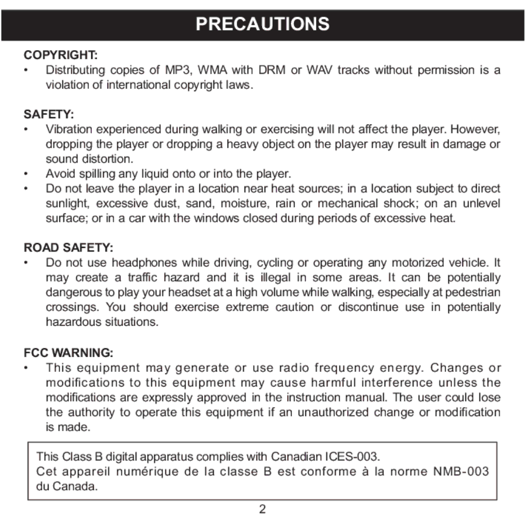 Memorex MMP8568-ACM, MMP8568-HIT, MMP8568-SPT manual Precautions, Copyright 