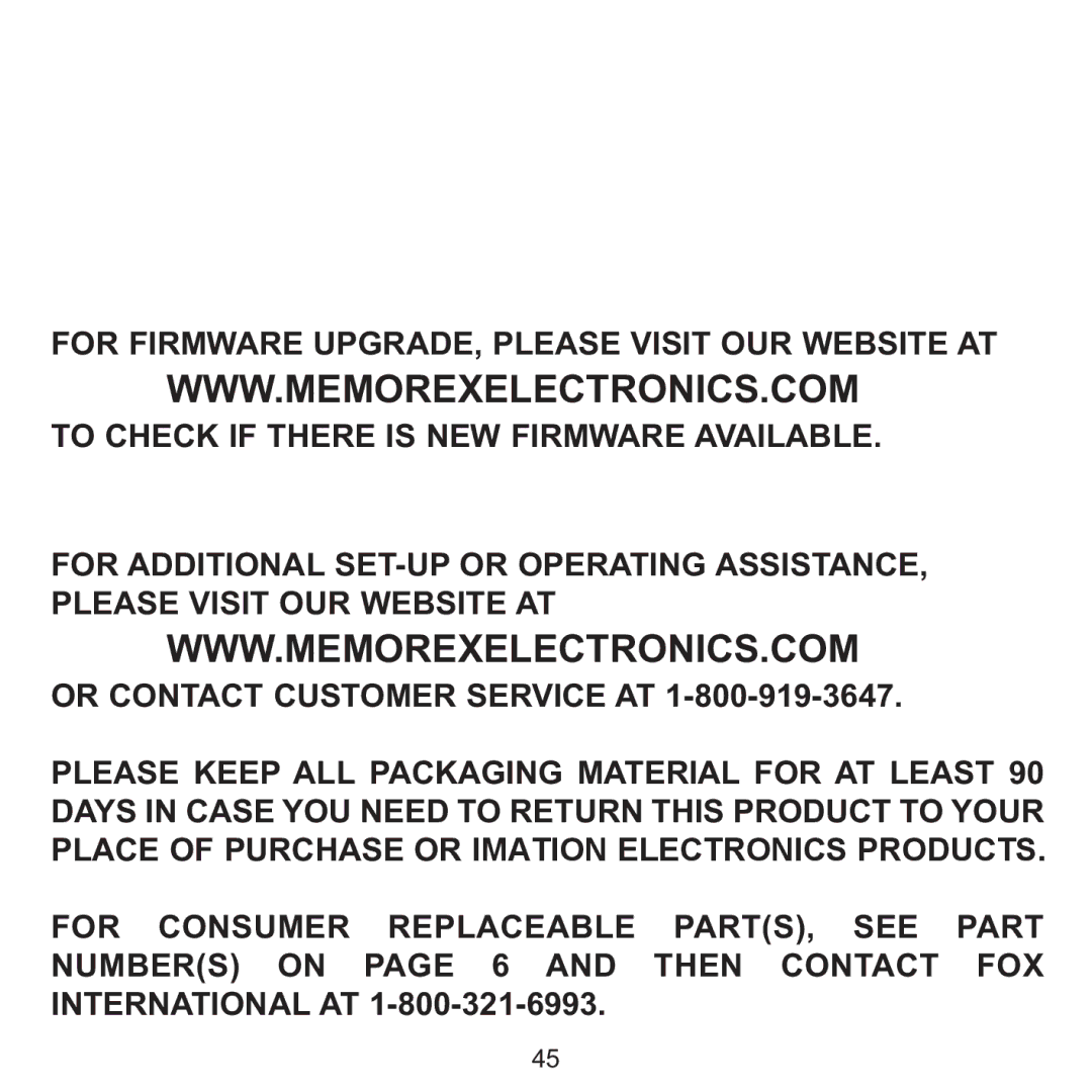 Memorex MMP8568-HIT, MMP8568-ACM, MMP8568-SPT manual 