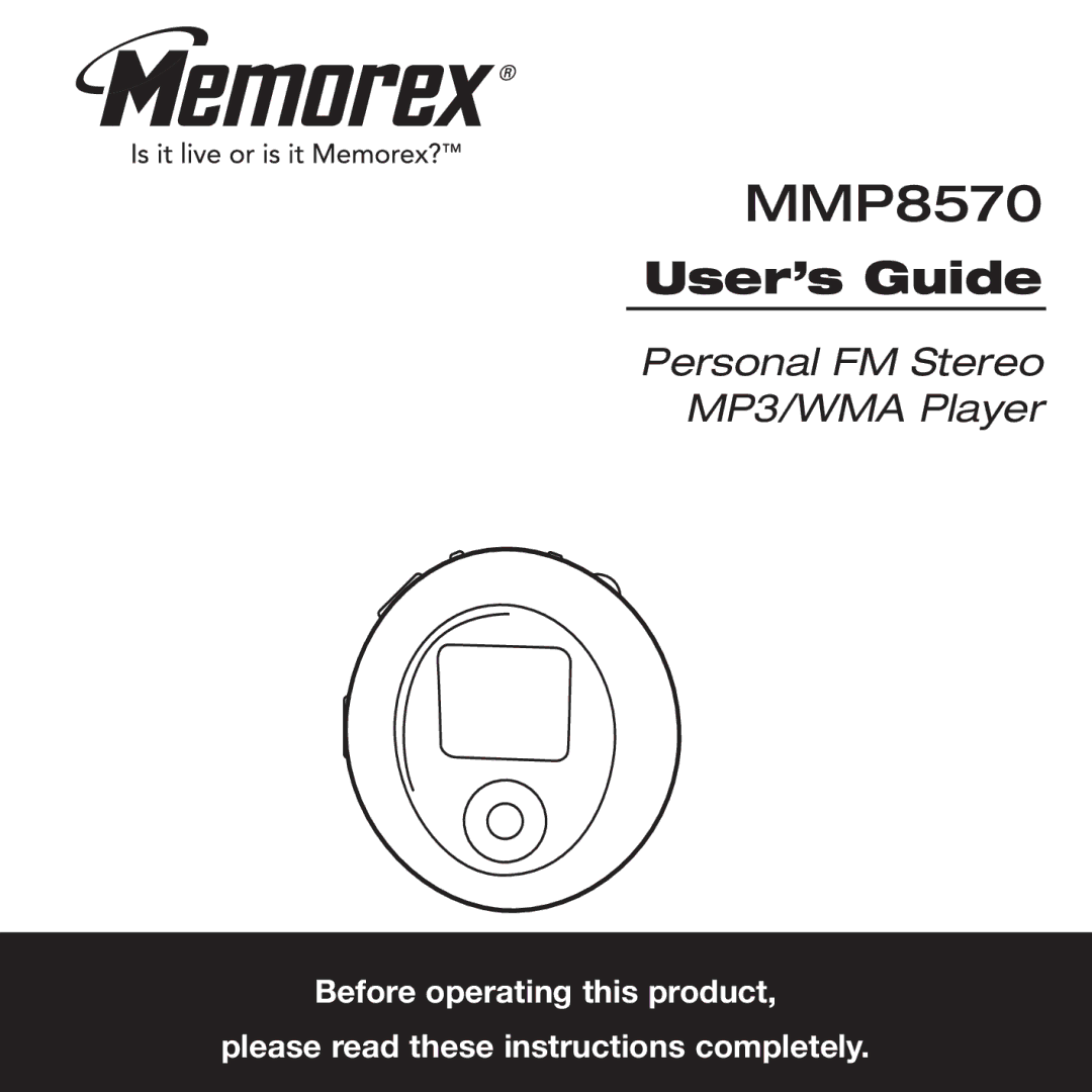 Memorex MMP8570 manual 