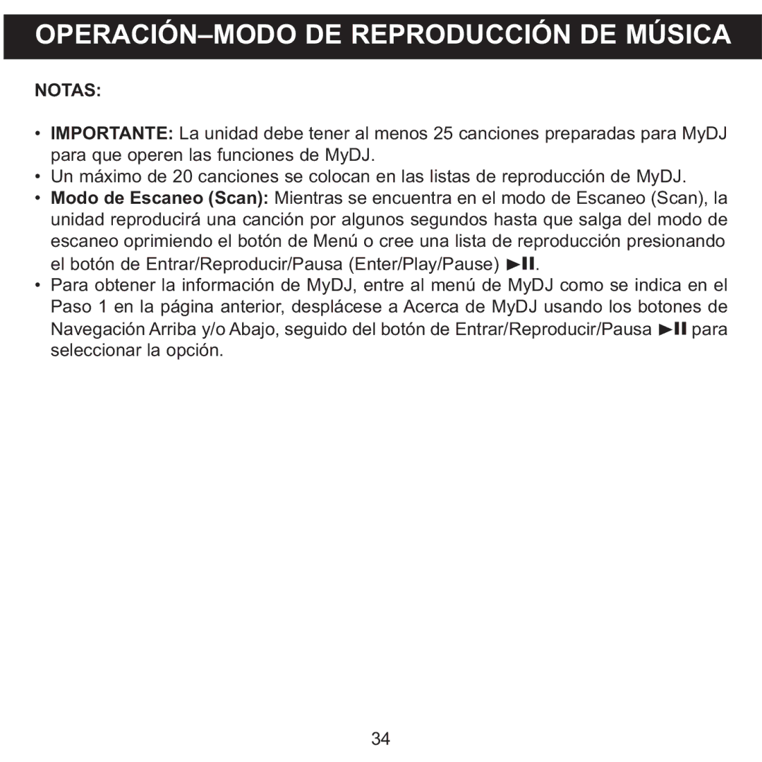 Memorex MMP8590-BLK, MMP8590-WHT, MMP8590-PNK, MMP8590-ORG manual Notas 