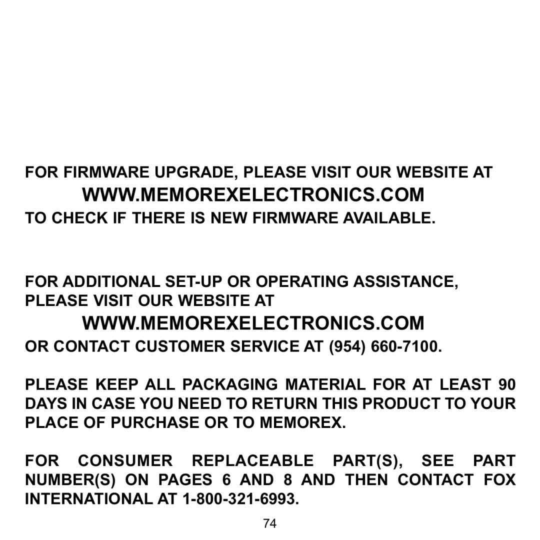 Memorex MMP8620 specifications 