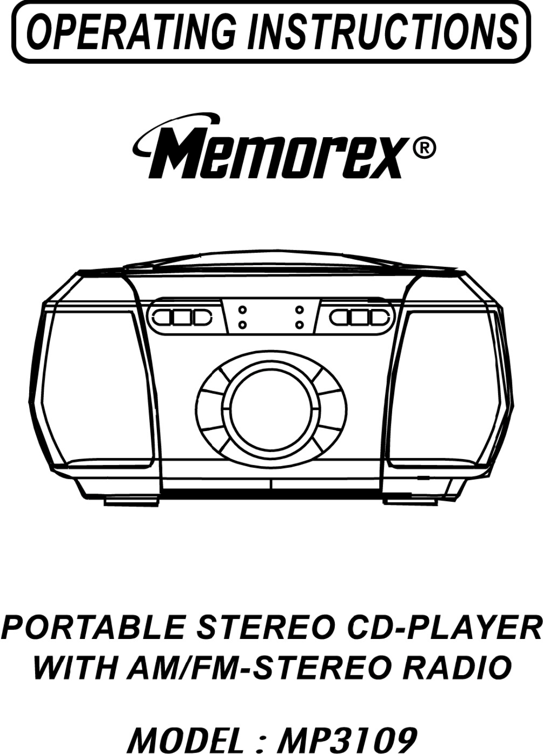 Memorex MP3109 manual 