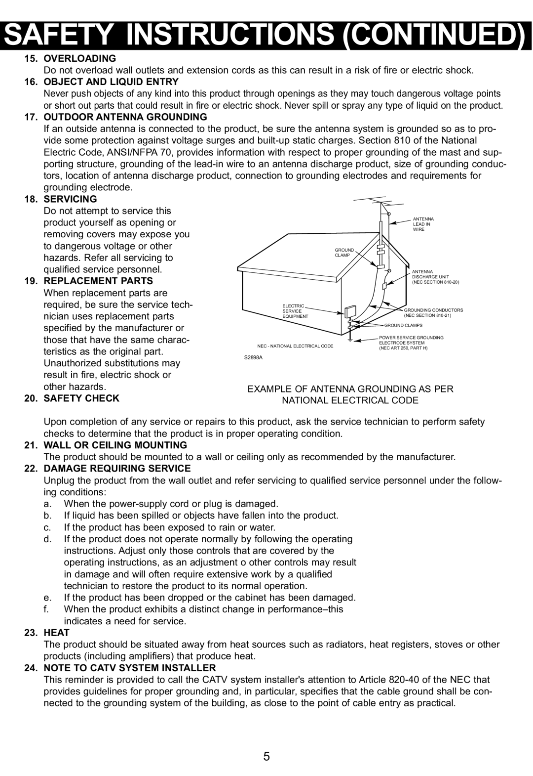 Memorex MP3134BLU manual Safety Instructions 