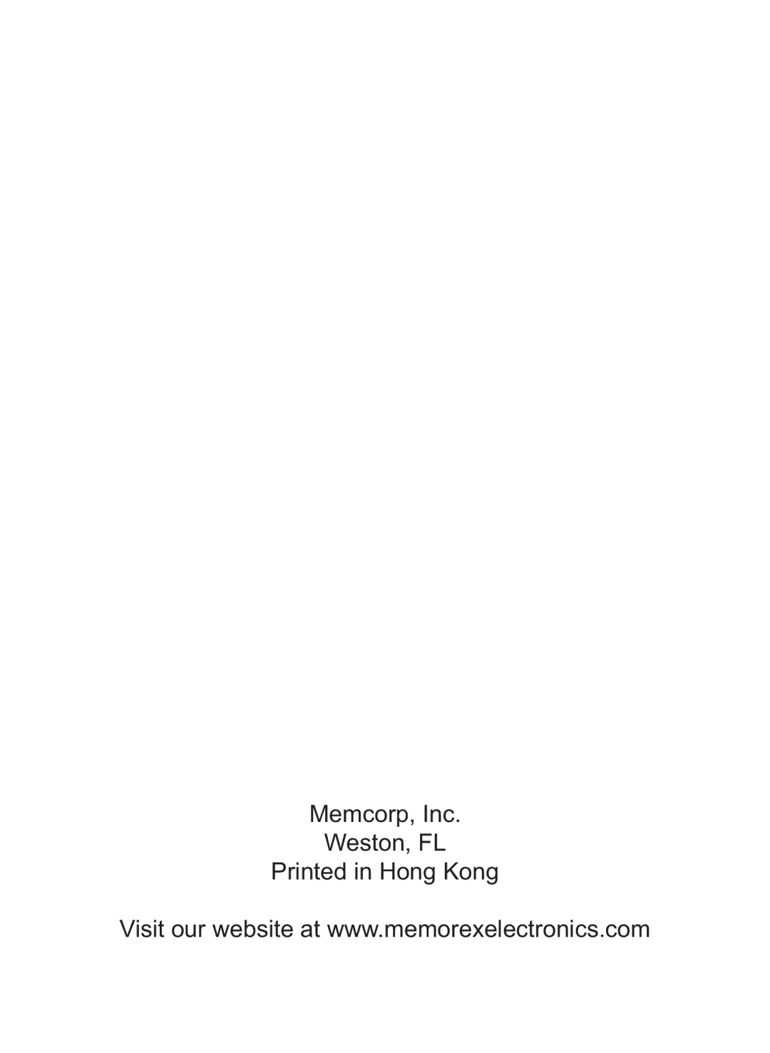 Memorex MPD8842 manual Memcorp, Inc Weston, FL 