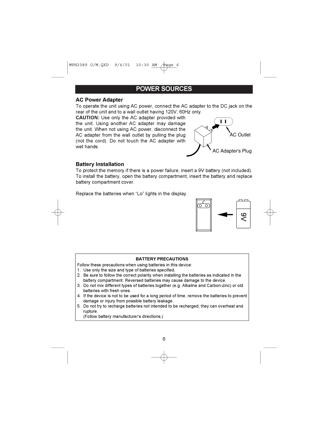 Memorex operating instructions MPH2089 O/M.QXD 9/4/01 1030 AM 