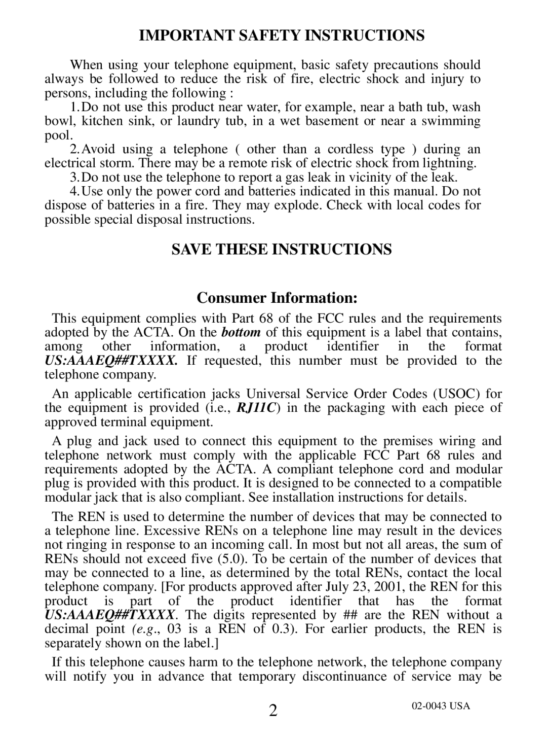 Memorex MPH601 operating instructions Important Safety Instructions, Consumer Information 