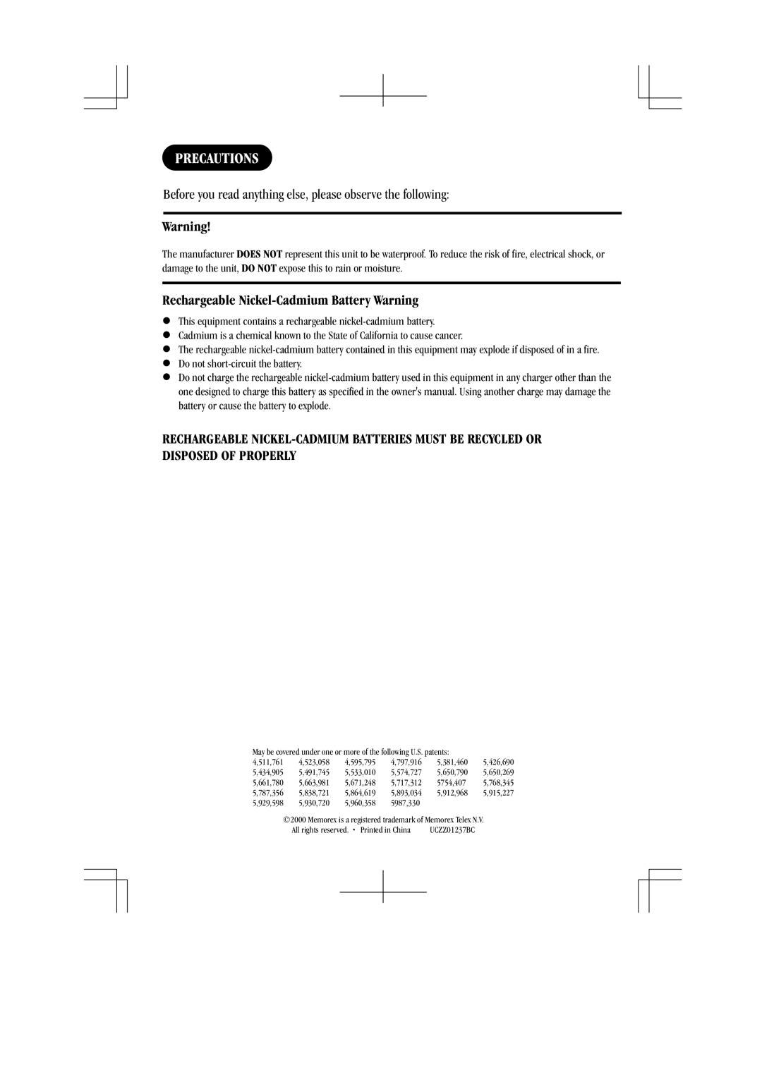 Memorex MPH6929 manual Precautions, Before you read anything else, please observe the following 