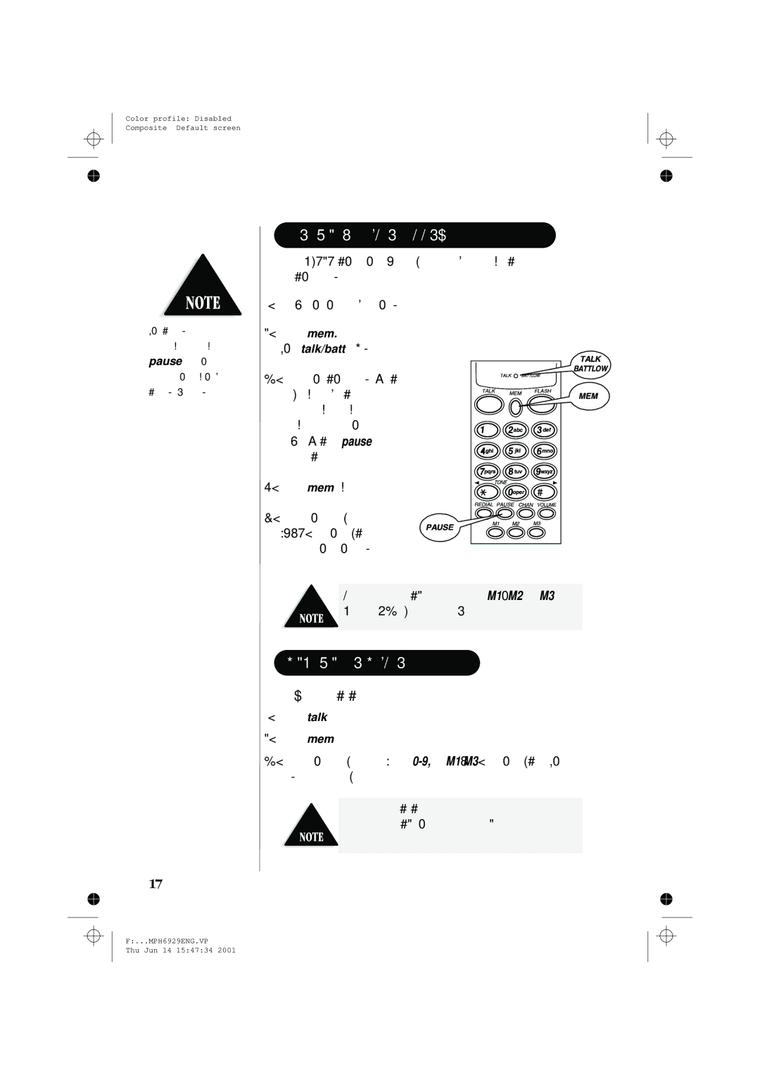 Memorex MPH6929 manual Storing a Phone Number in Memory, Dialing a Stored Number, Using the memory location features 