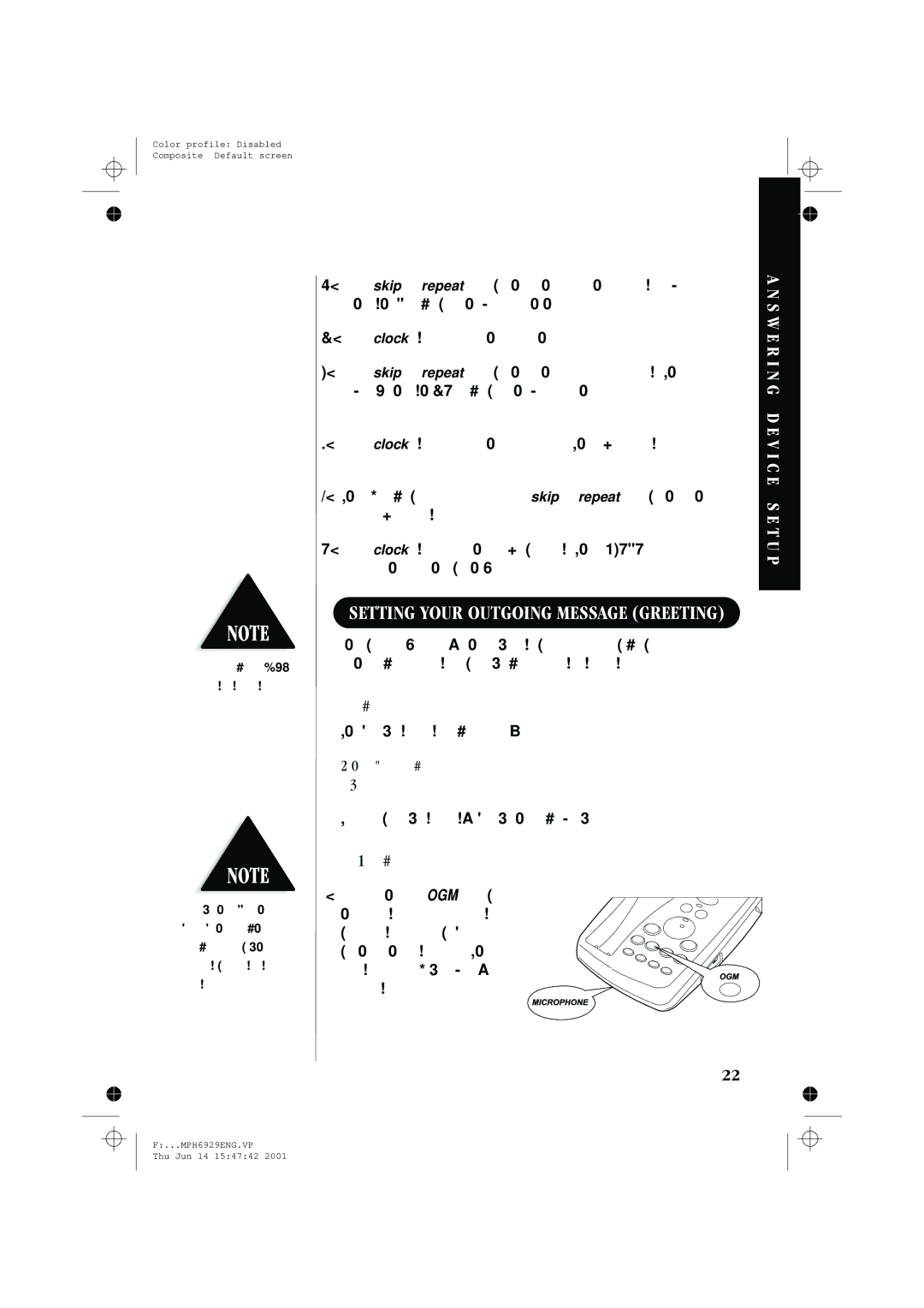 Memorex MPH6929 manual Preset message, Recording your personal outgoing message 