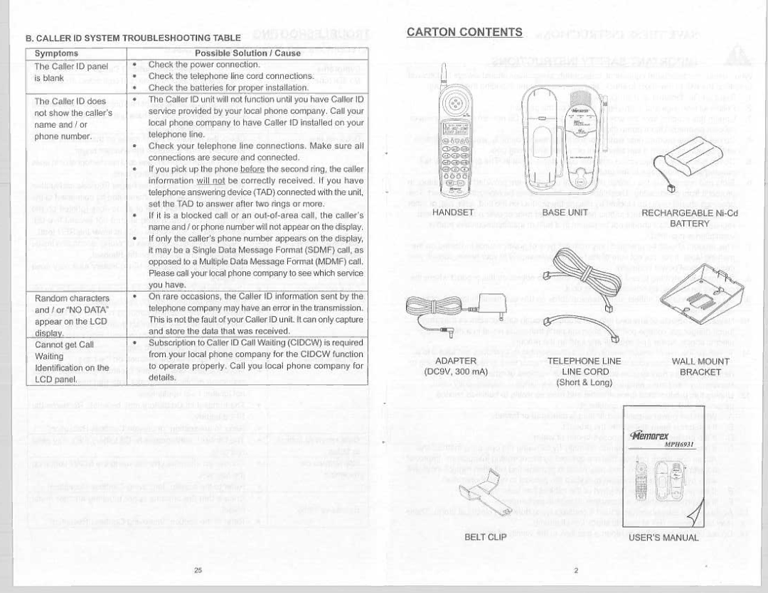 Memorex MPH6931-05 manual 