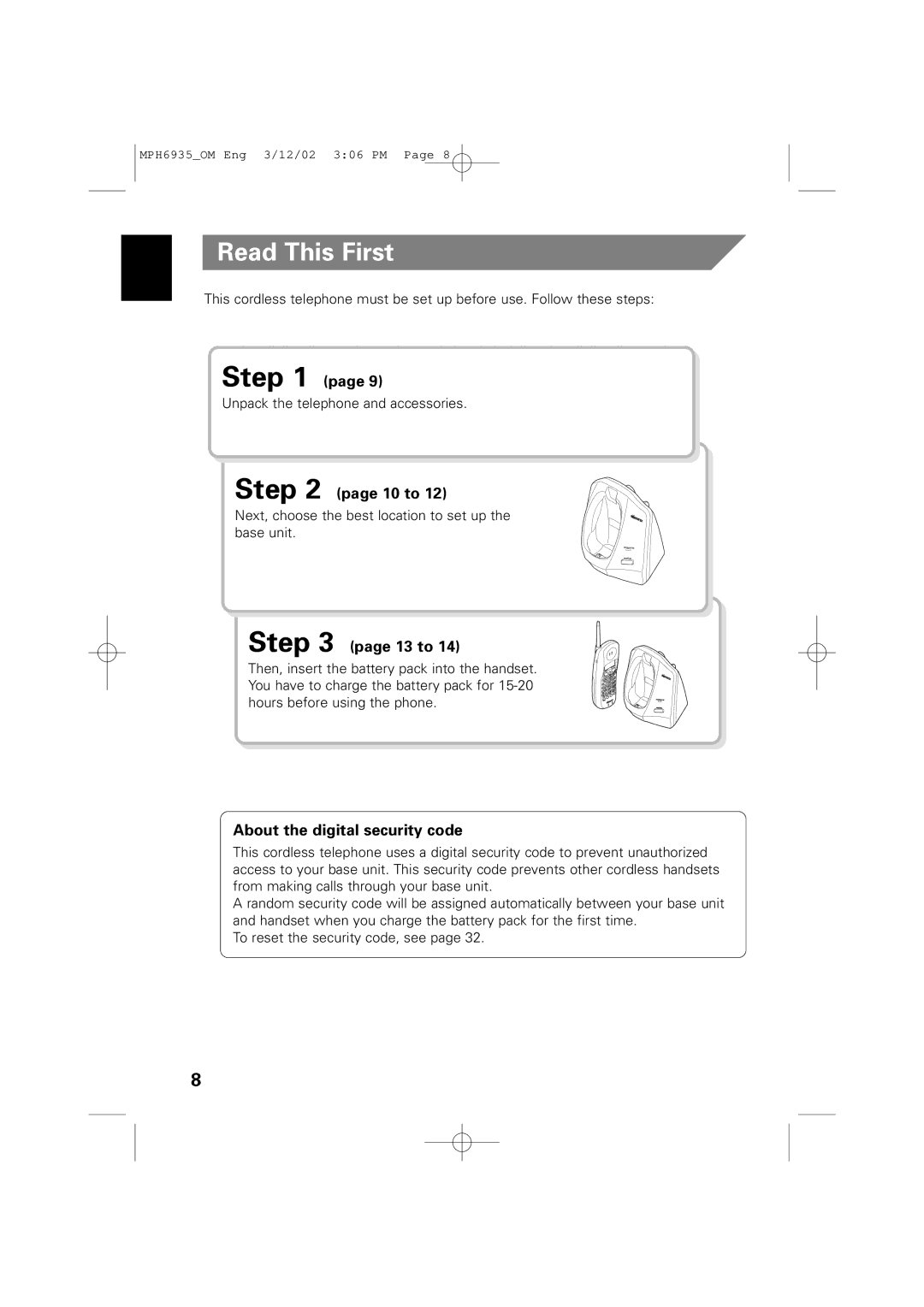 Memorex MPH6935 owner manual Read This First, 10 to, 13 to, About the digital security code 