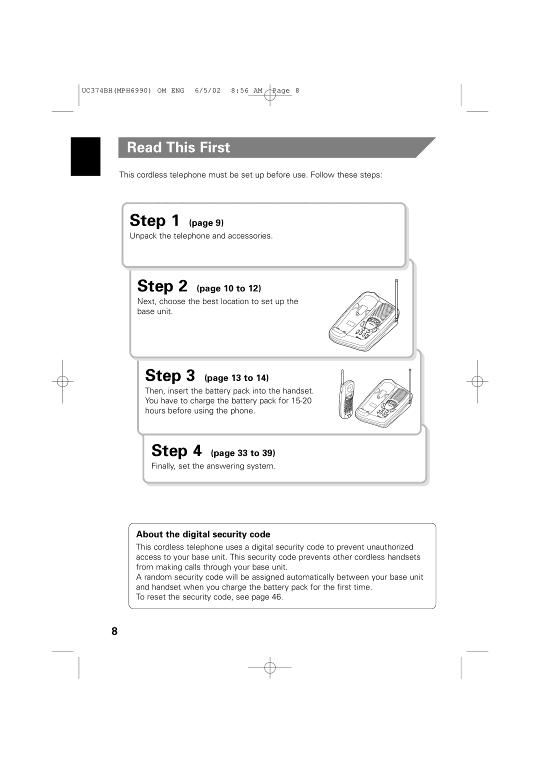 Memorex MPH6990 owner manual Read This First, 10 to, 13 to, 33 to, About the digital security code 