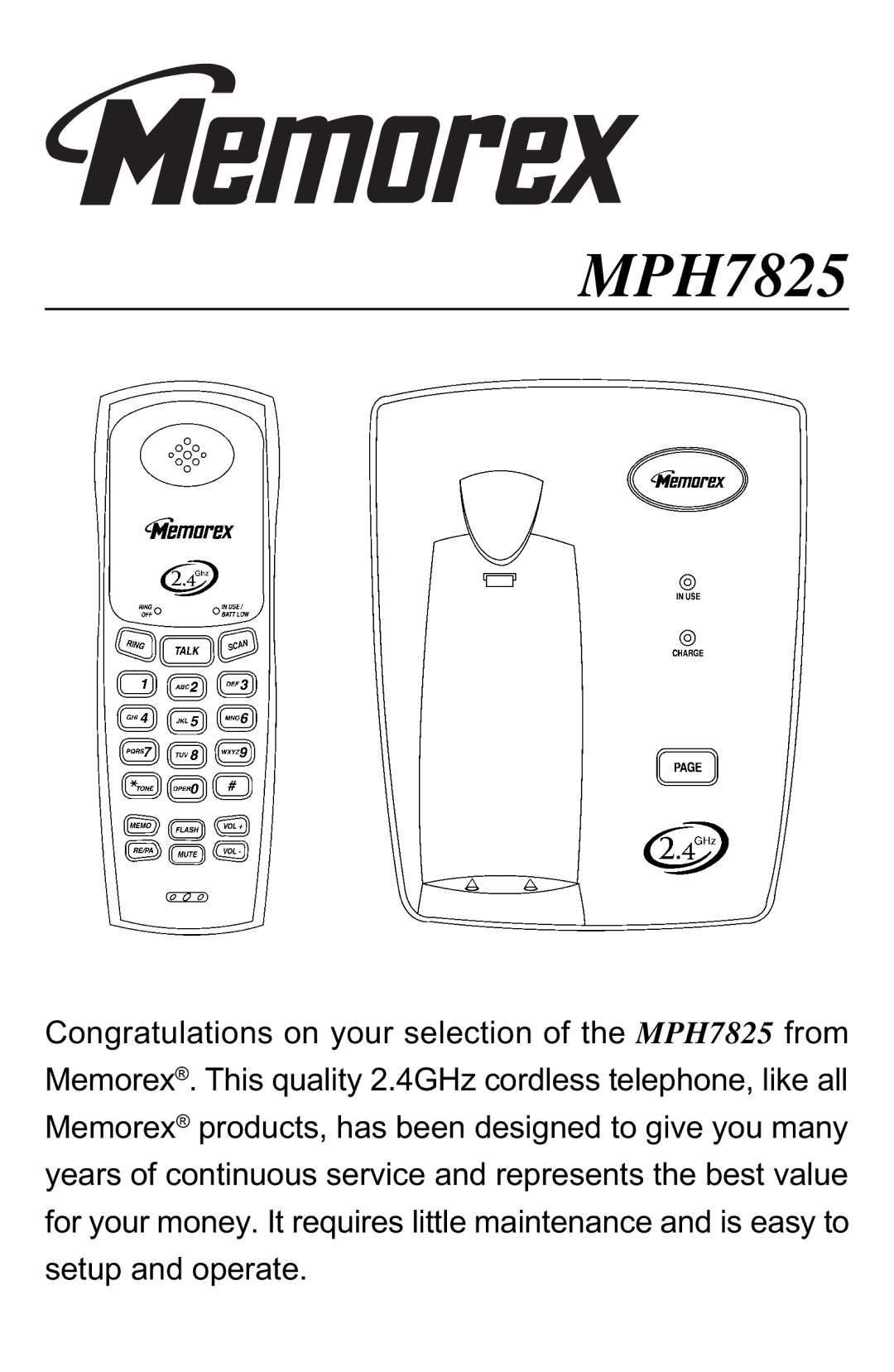 Memorex MPH7825 manual 