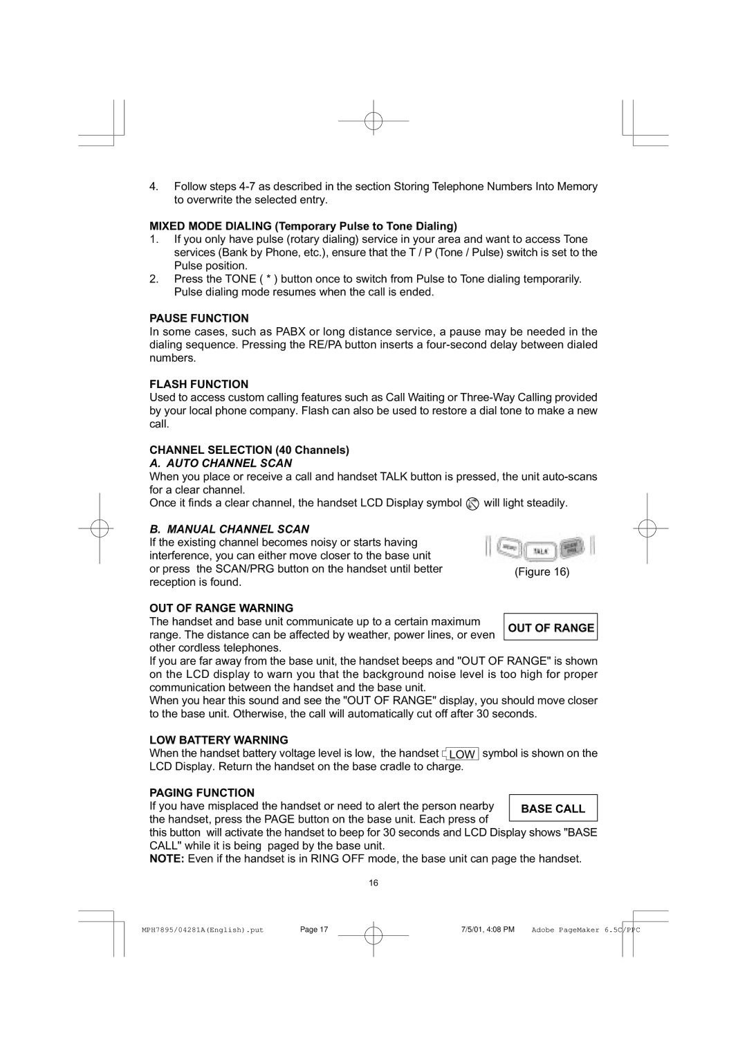 Memorex MPH7895 manual Auto Channel Scan, Manual Channel Scan 