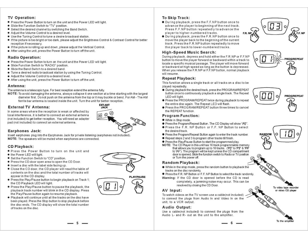 Memorex MPT3470 manual 