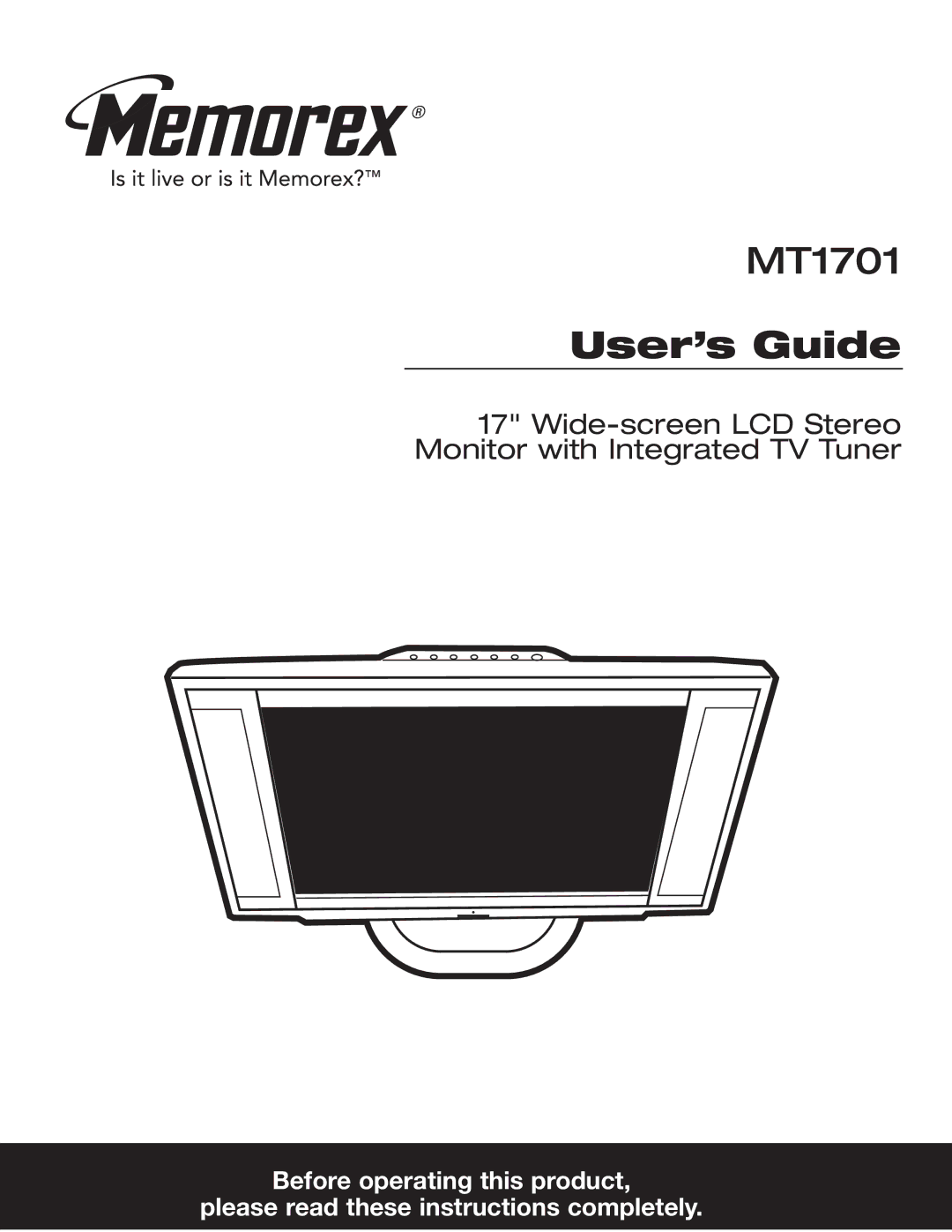 Memorex MT1701 manual User’s Guide 