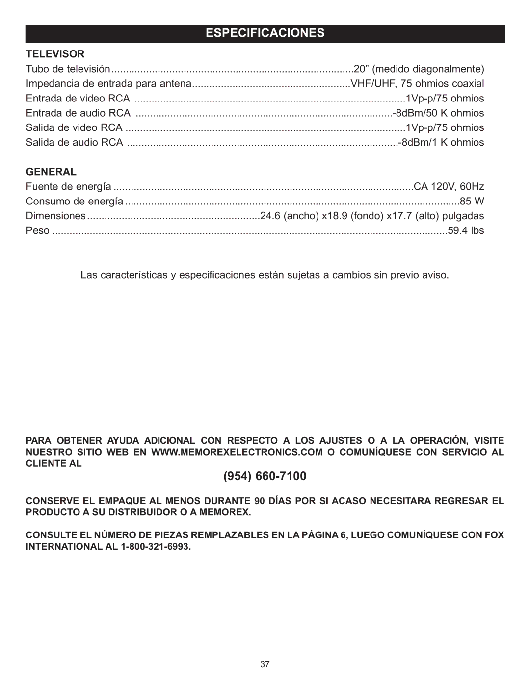 Memorex MT2025D manual Medido diagonalmente 