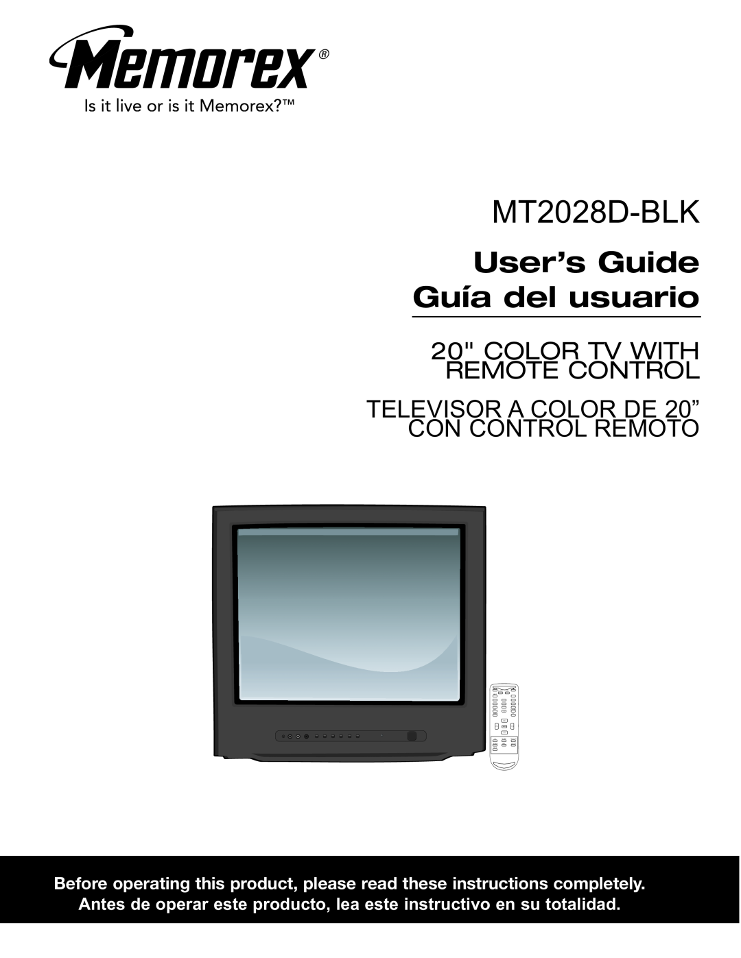 Memorex MT2028D-BLK manual User’s Guide Guía del usuario 