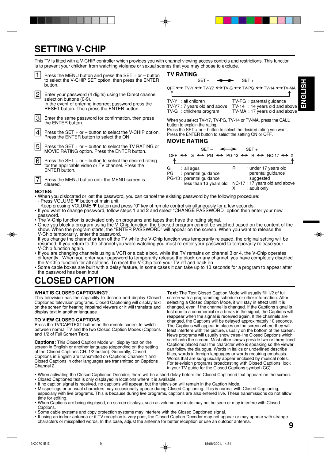 Memorex MT2252, MT2252 SERIES A owner manual TV Rating, Movie Rating, What is Closed CAPTIONING?, To View Closed Captions 