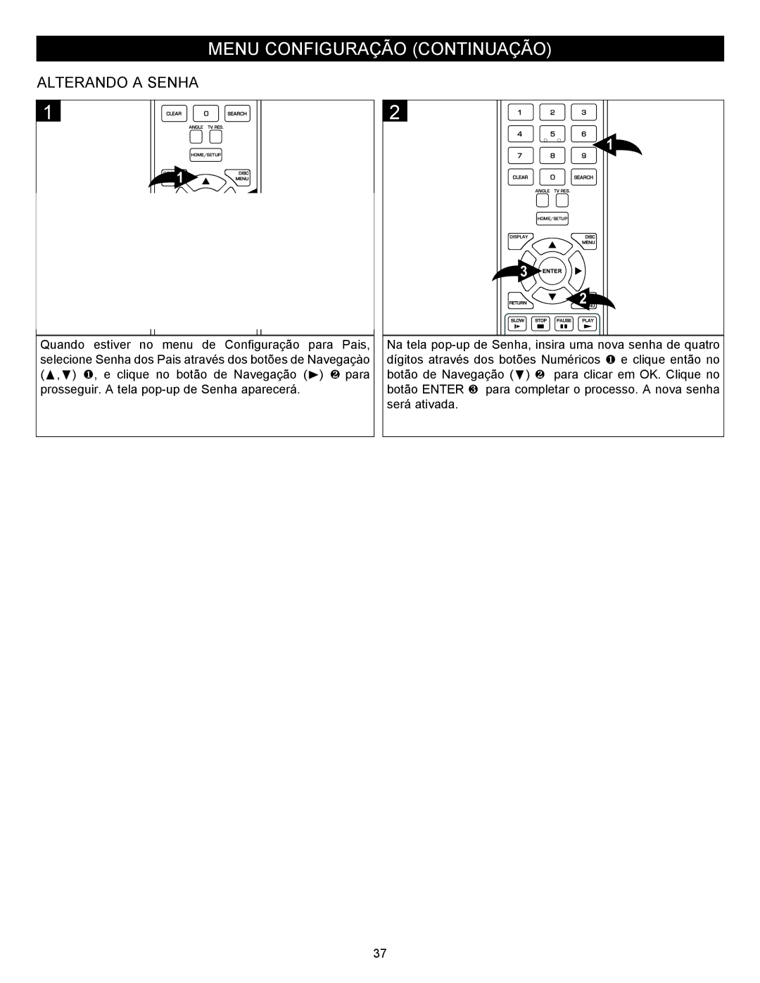 Memorex MVBD2535GPH manual Alterando a Senha 