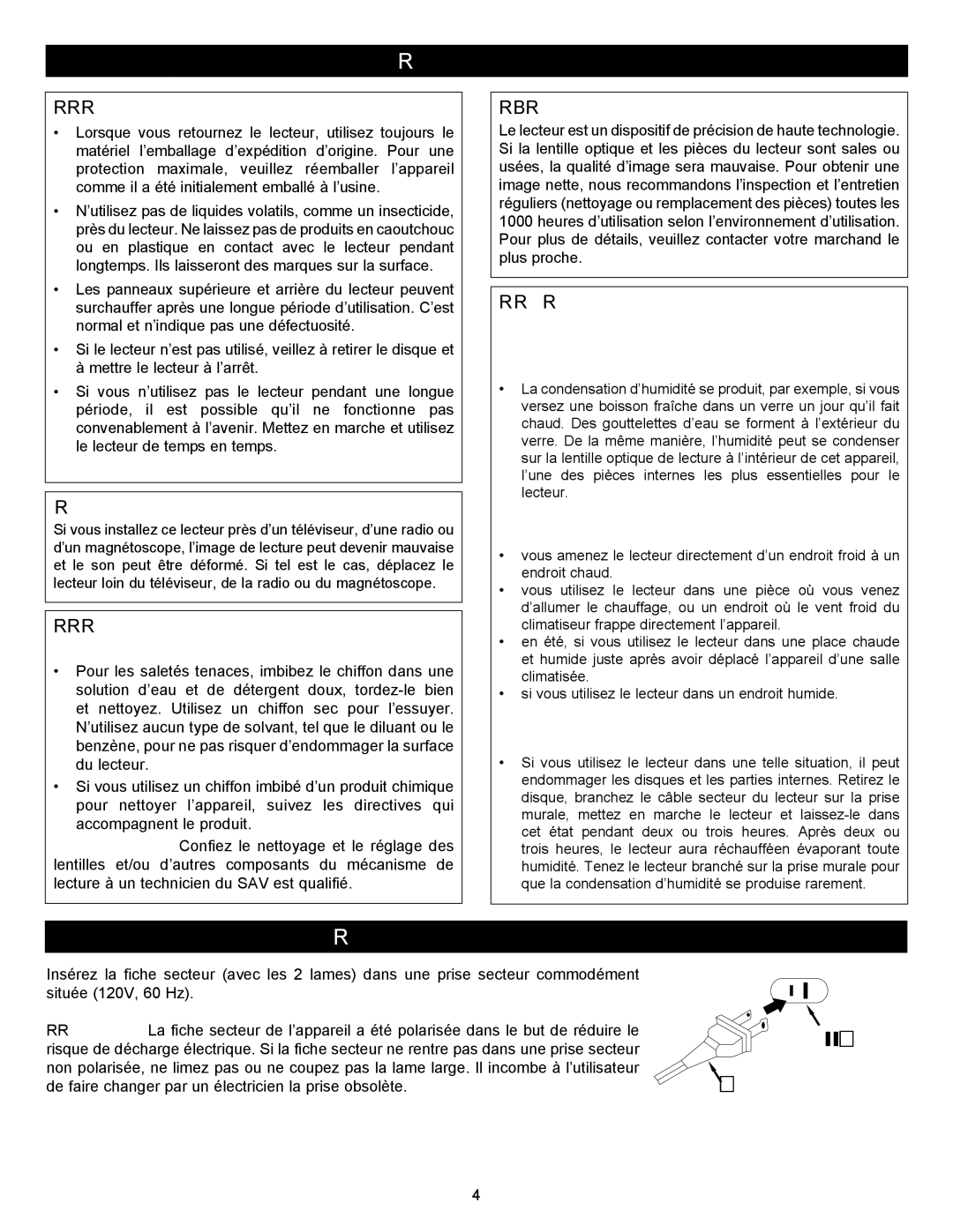 Memorex MVBD2535GPH manual Précautions, Source D’ALIMENTATION 