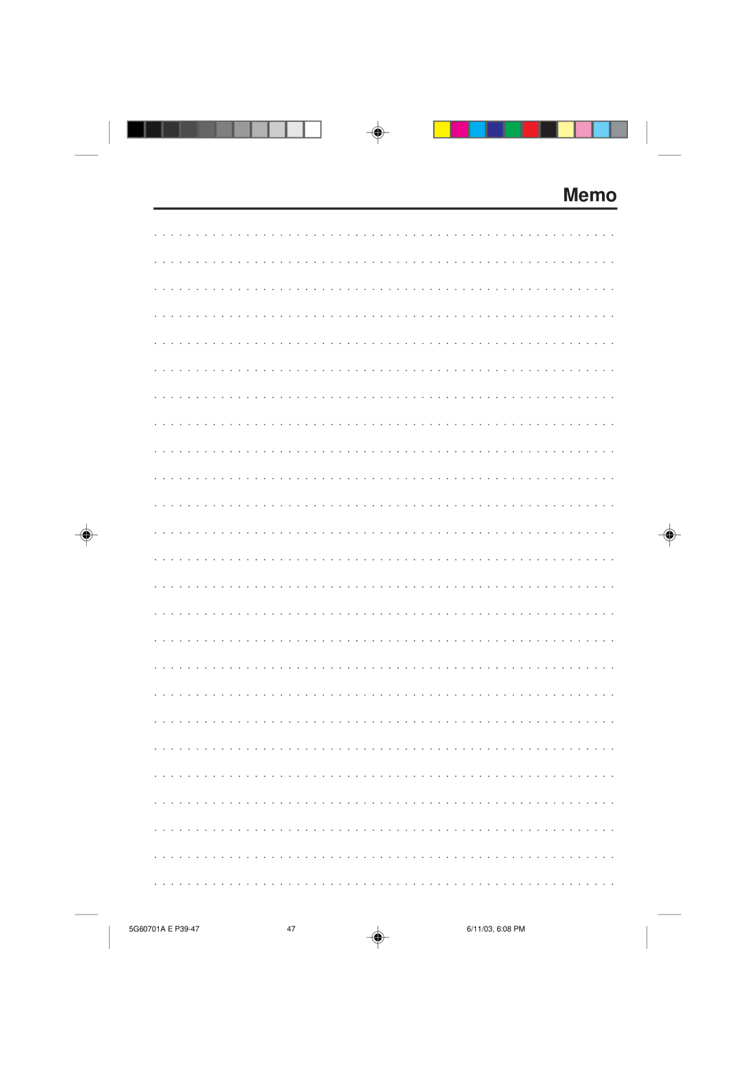 Memorex MVD2009CB owner manual Memo 