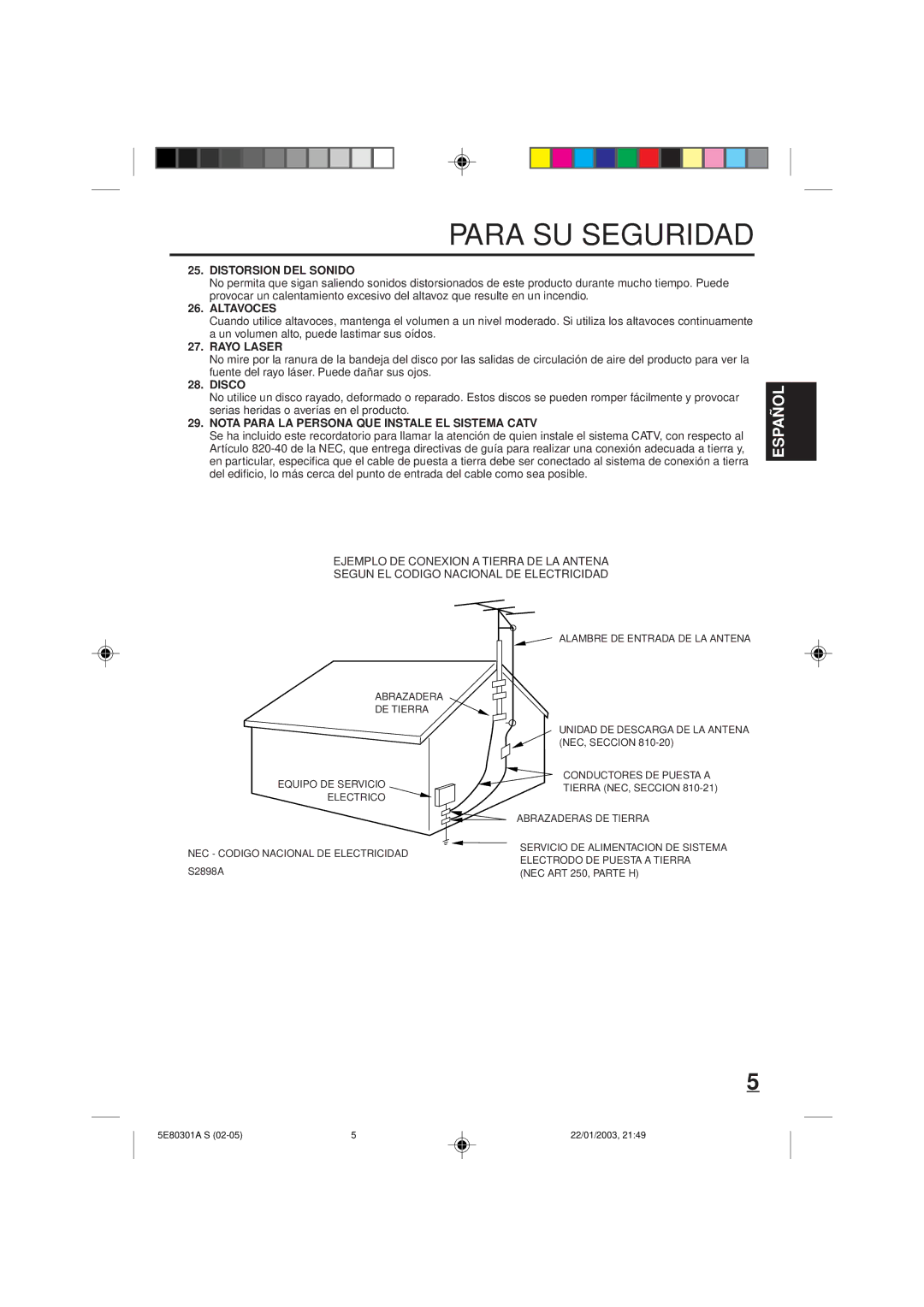 Memorex MVD2019 Distorsion DEL Sonido, Altavoces, Rayo Laser, Disco, Nota Para LA Persona QUE Instale EL Sistema Catv 