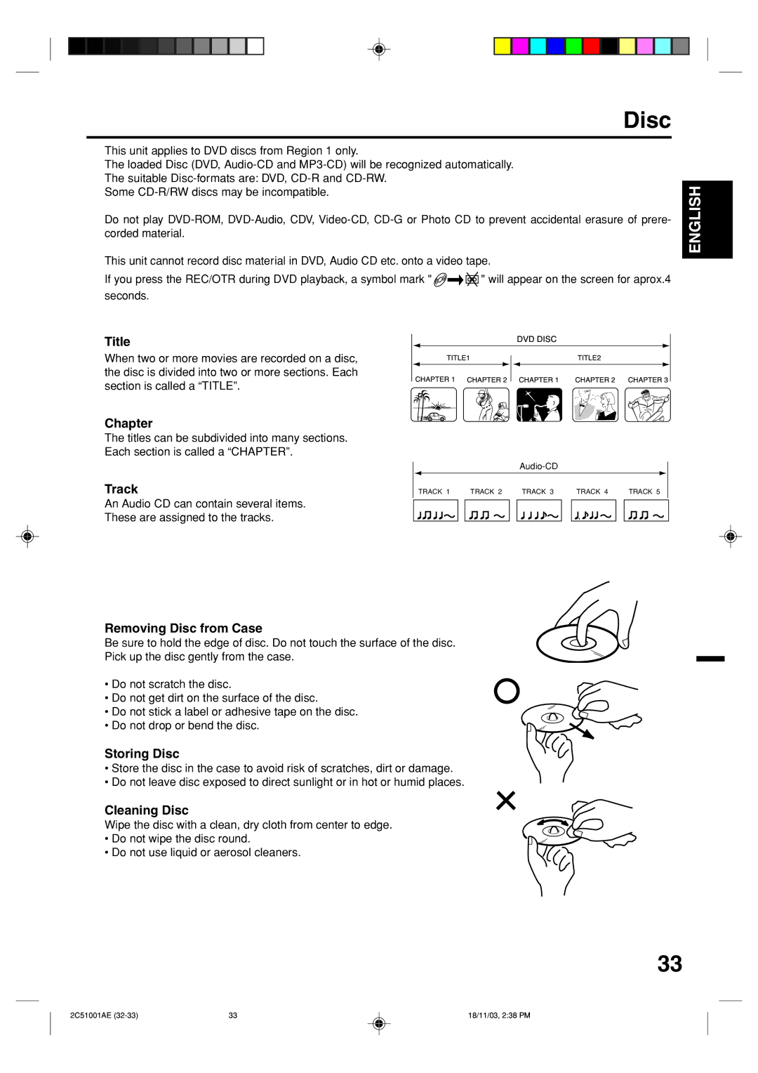 Memorex MVD4540B owner manual Disc 