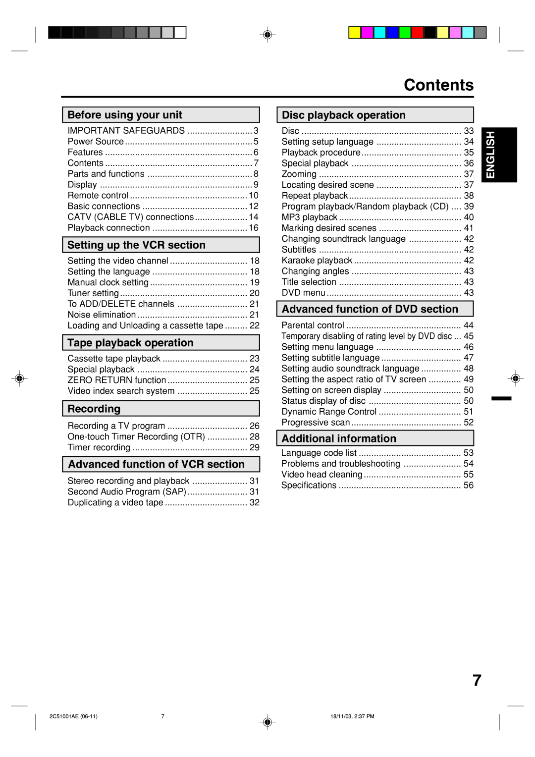 Memorex MVD4540B owner manual Contents 