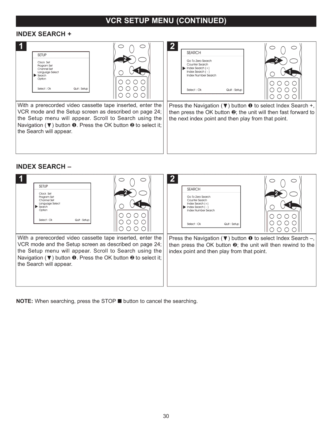 Memorex MVD4543 manual Index Search + 