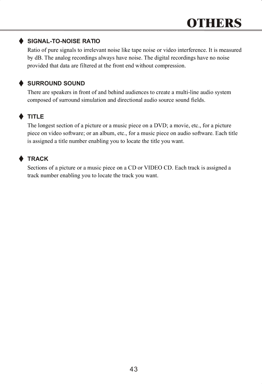 Memorex MVDP1072 manual SIGNAL-TO-NOISE Ratio 