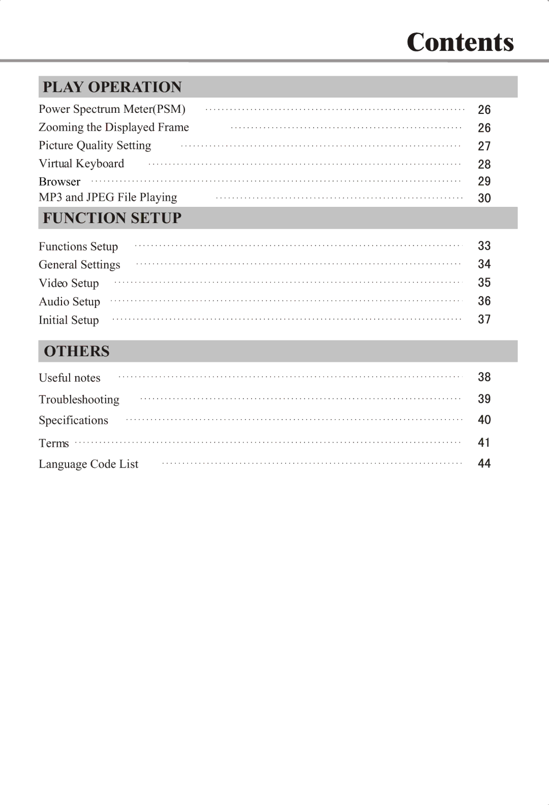 Memorex MVDP1072 manual Function Setup 