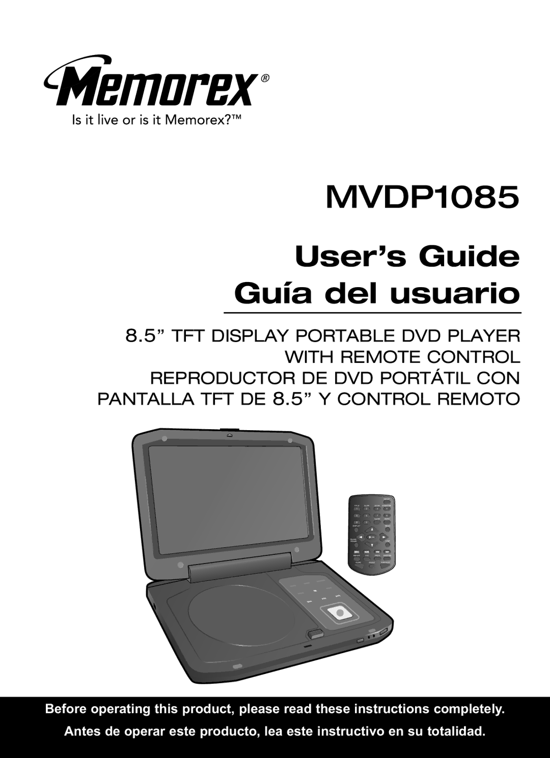 Memorex MVDP1085 manual 